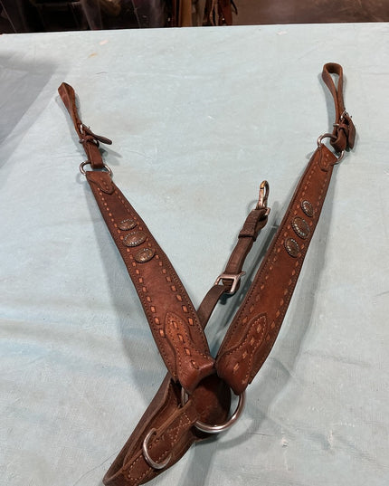 Western Breast Collar Conchos Missing Diamonds 