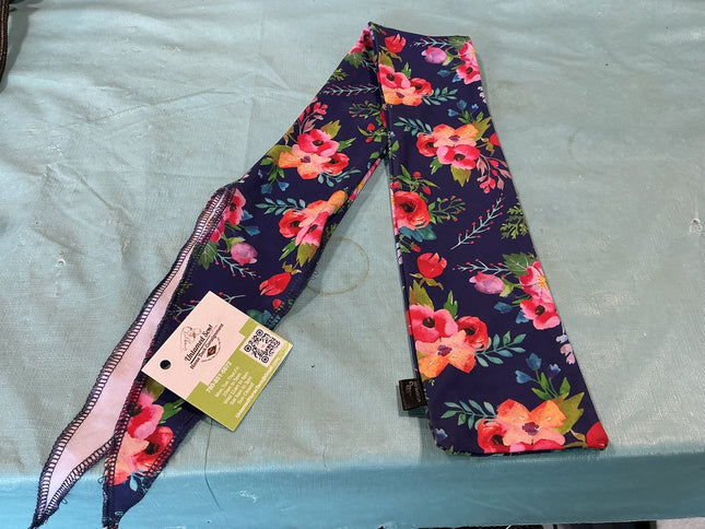Tail Bag Blue With Flowers