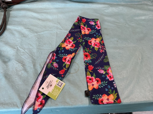 Tail Bag Blue With Flowers