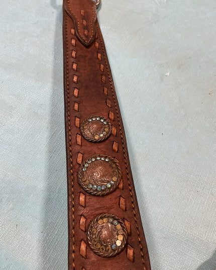 Western Breast Collar Conchos Missing Diamonds 