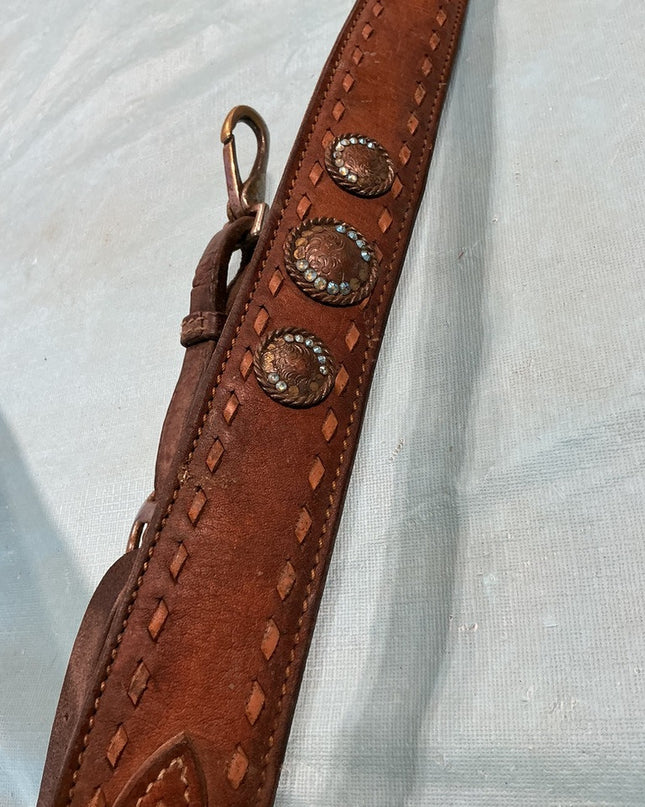 Western Breast Collar Conchos Missing Diamonds 