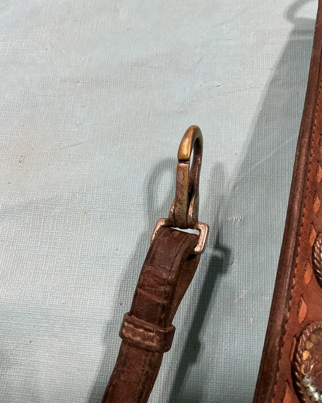Western Breast Collar Conchos Missing Diamonds 