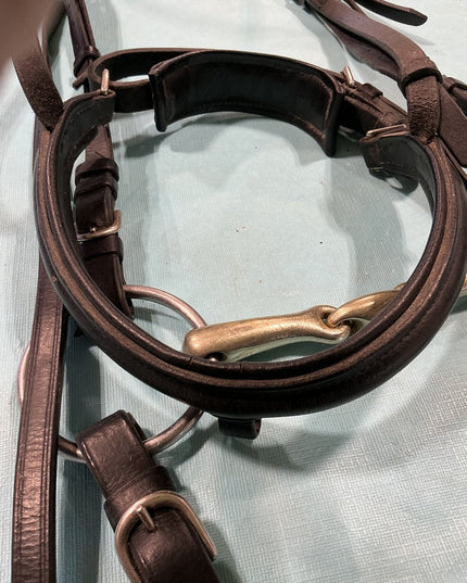 English Bridle Bit 6" & Reins Black 