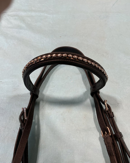 English Bridle Bit 6" & Reins Black 