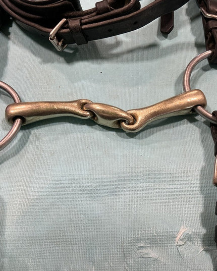 English Bridle Bit 6" & Reins Black 