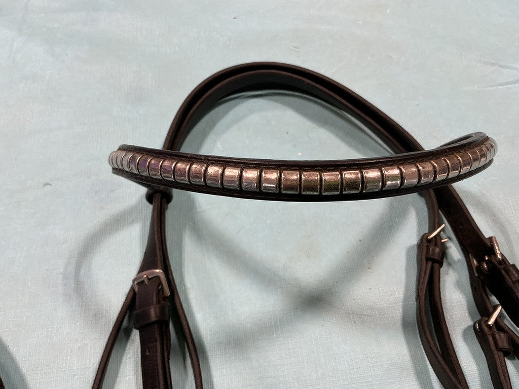 English Bridle Bit 5.75" & Reins Black 