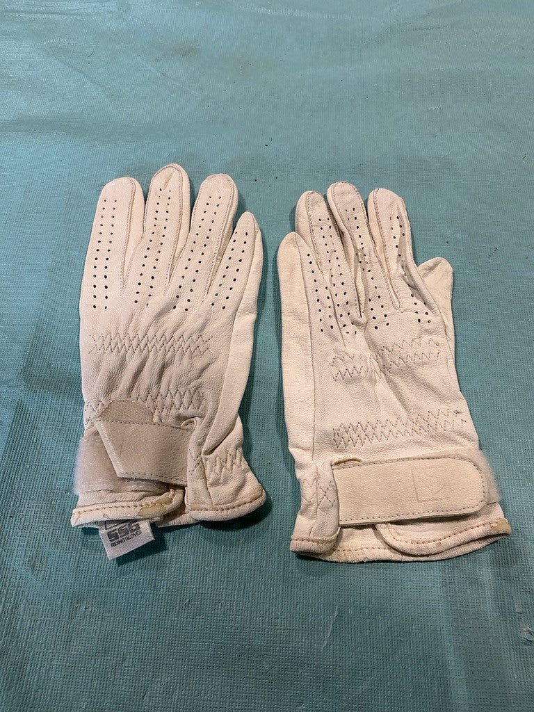 English Riding GLoves White Size 8