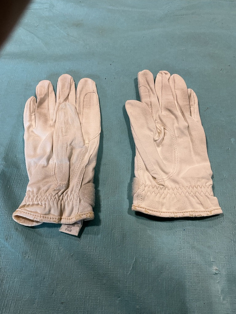 English Riding GLoves White Size 8