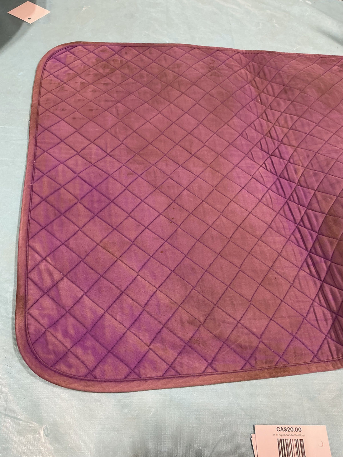 English Saddle Pad Purple