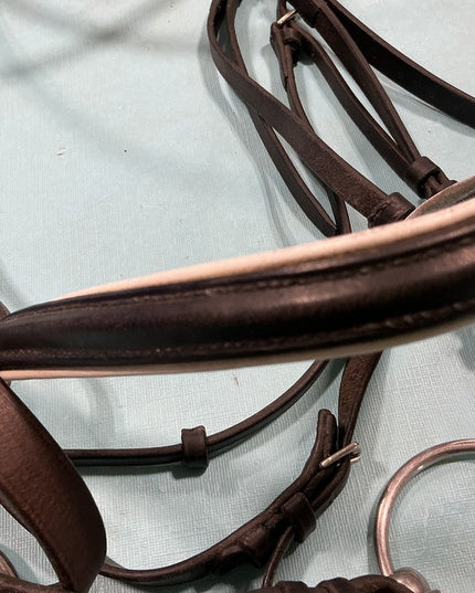 English Bridle Bit 5.75" & Reins Black 