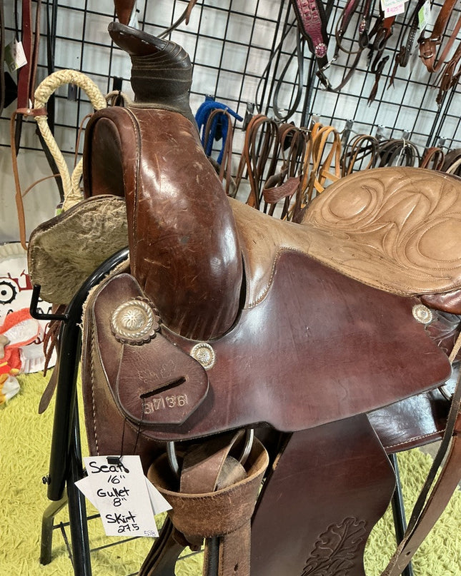 Western Rope Saddle S16"G8"