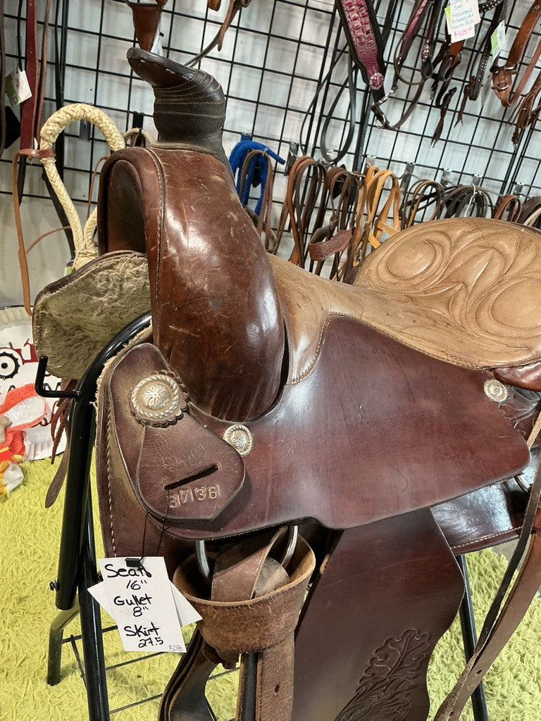 Western Rope Saddle S16"G8"