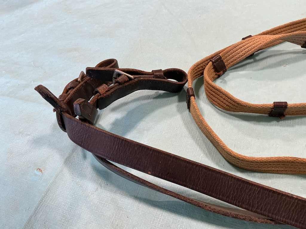 Reins English Nylon/Leather Tan