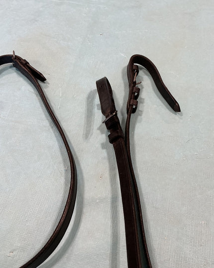Reins English Black Leather