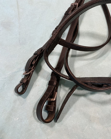 Headstall English Black Leather