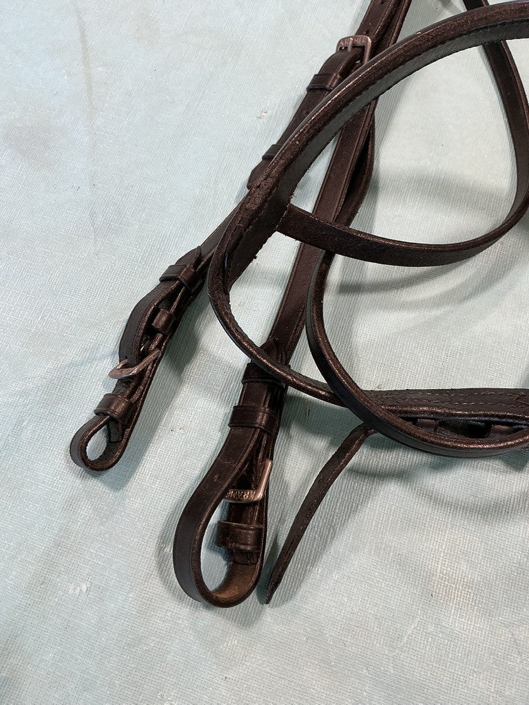 Headstall English Black Leather