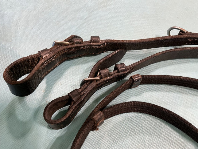 Reins English Nylon/Leather Black