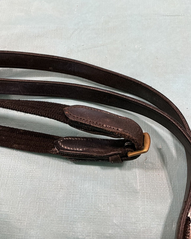 Reins English Black Nylon/Leather