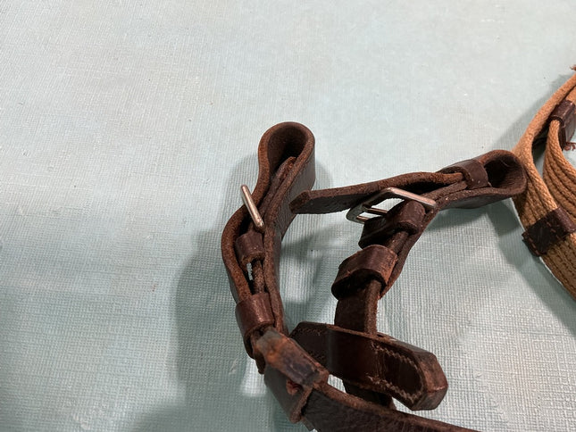 Reins English Nylon/Leather Tan