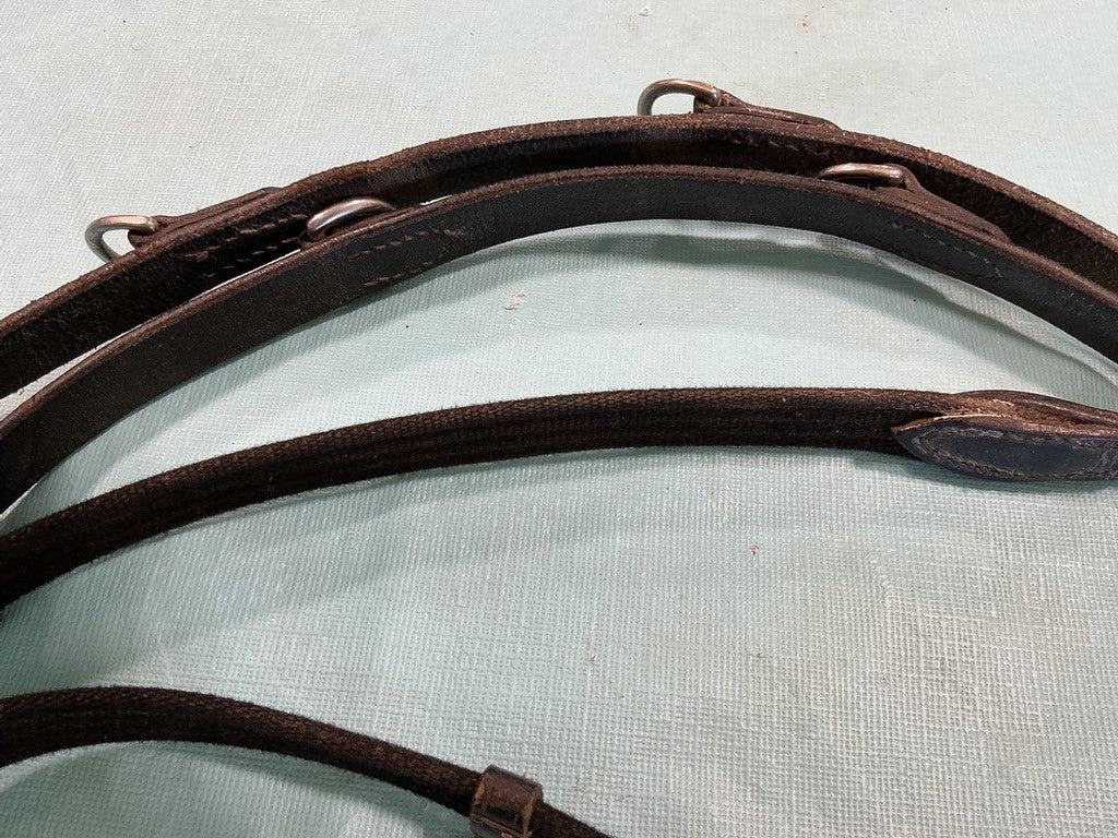 Reins English Nylon/Leather Black