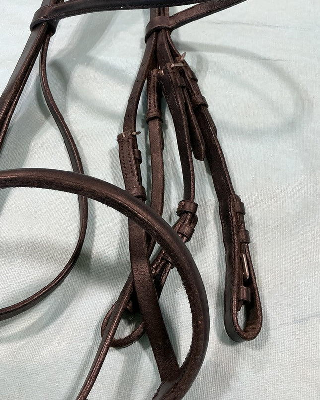 Headstall English Black Leather