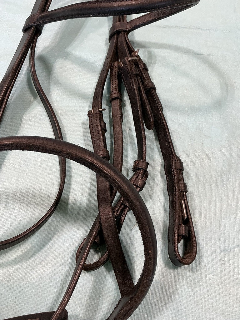 Headstall English Black Leather