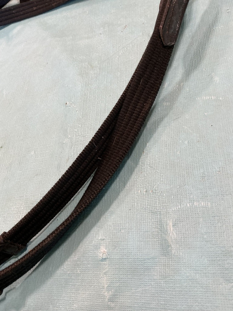 Reins English Black Nylon/Leather