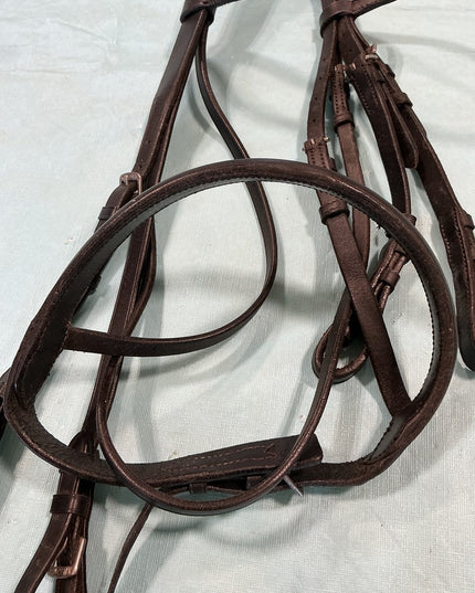 Headstall English Black Leather