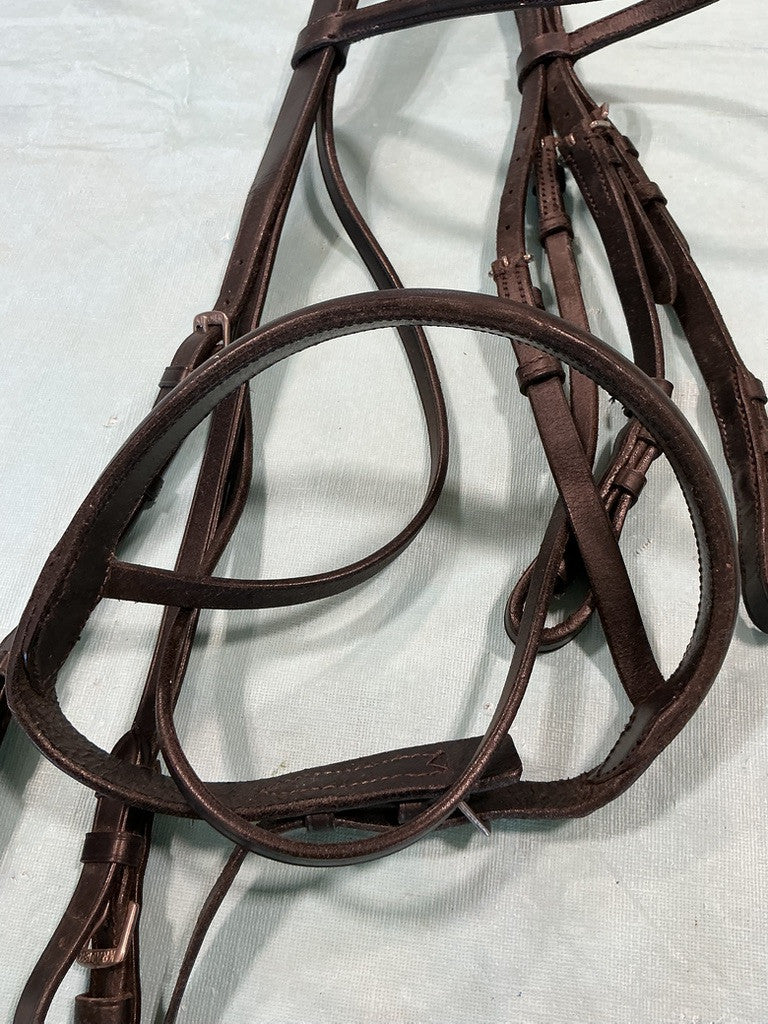 Headstall English Black Leather