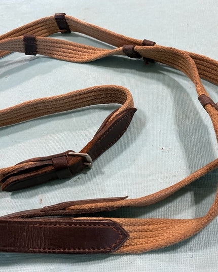 Reins English Nylon/Leather Tan