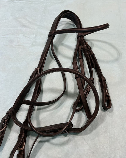 Headstall English Black Leather