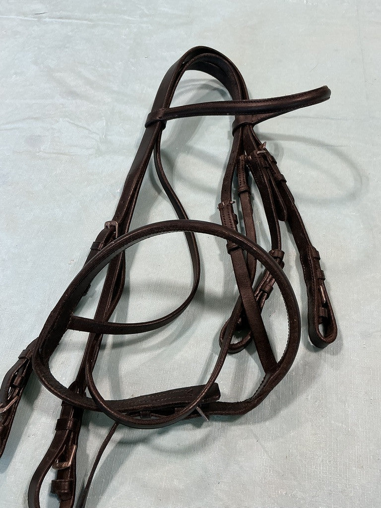 Headstall English Black Leather