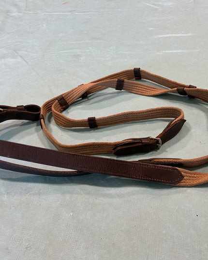 Reins English Nylon/Leather Tan