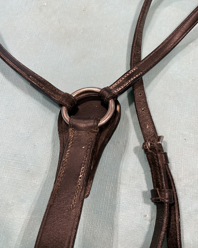Breast Collar English Black Leather