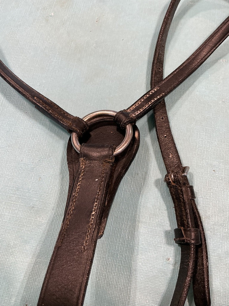 Breast Collar English Black Leather