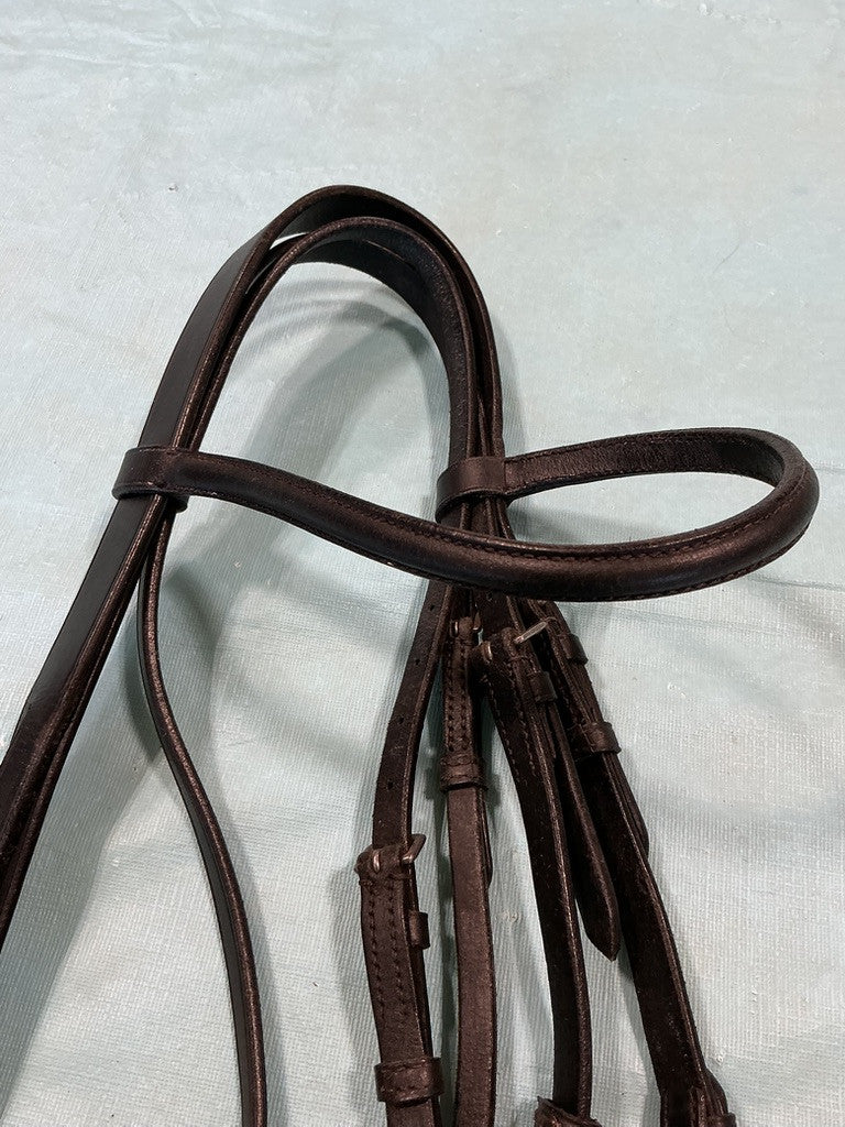 Headstall English Black Leather