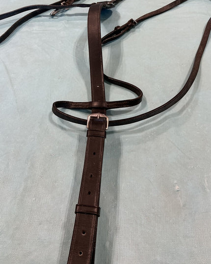 Breast Collar English Black Leather