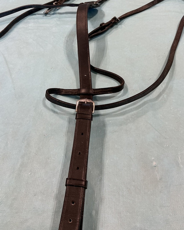 Breast Collar English Black Leather