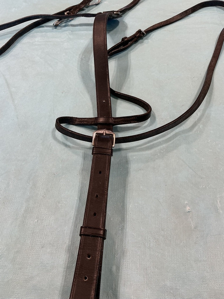 Breast Collar English Black Leather