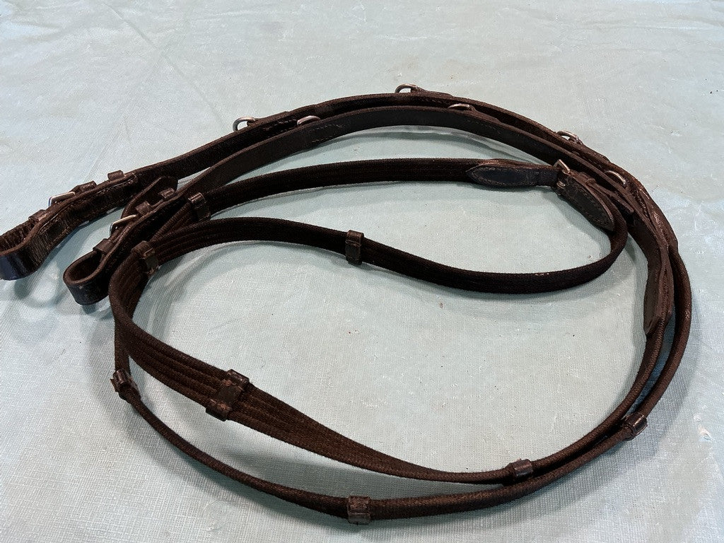 Reins English Nylon/Leather Black
