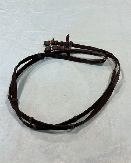 Reins English Black Nylon/Leather