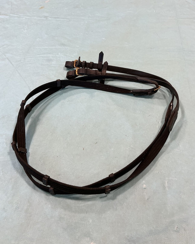 Reins English Black Nylon/Leather