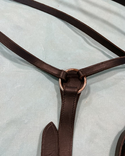 Breast Collar English Black Leather