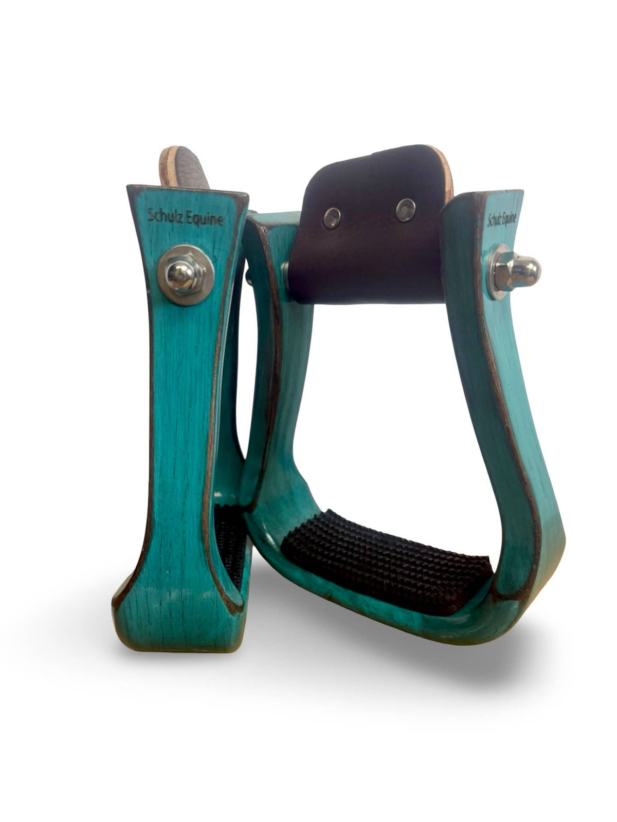 Wooden Stirrups- Turquoise Barrel Racing Style