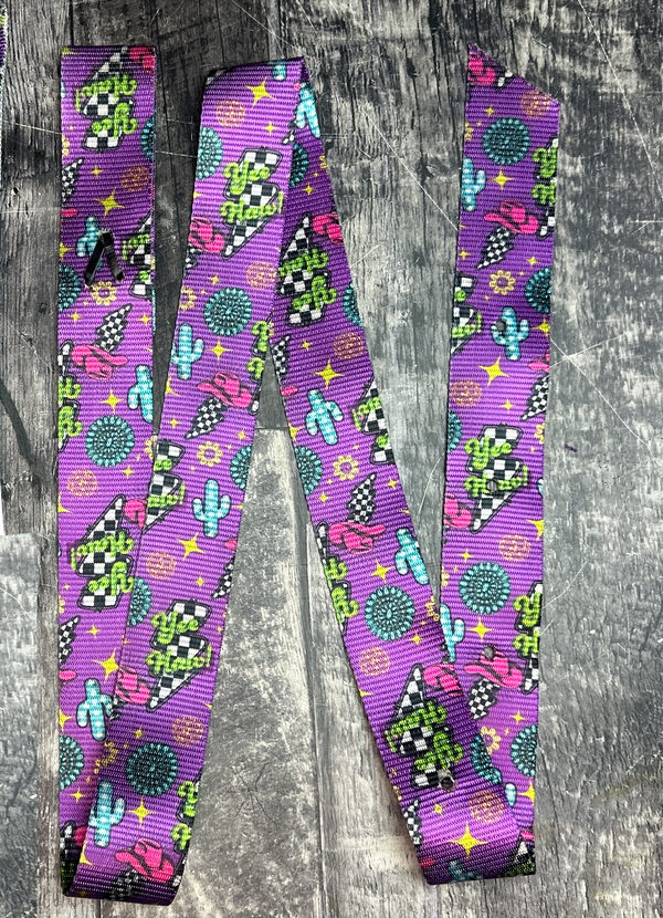 Nylon Latigo – Schulz Equine, Neon Yeehaw (Latigo Side Only) | New