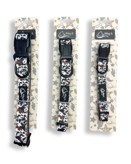 Riley S. Dog Collar: Cattle Drive / Medium