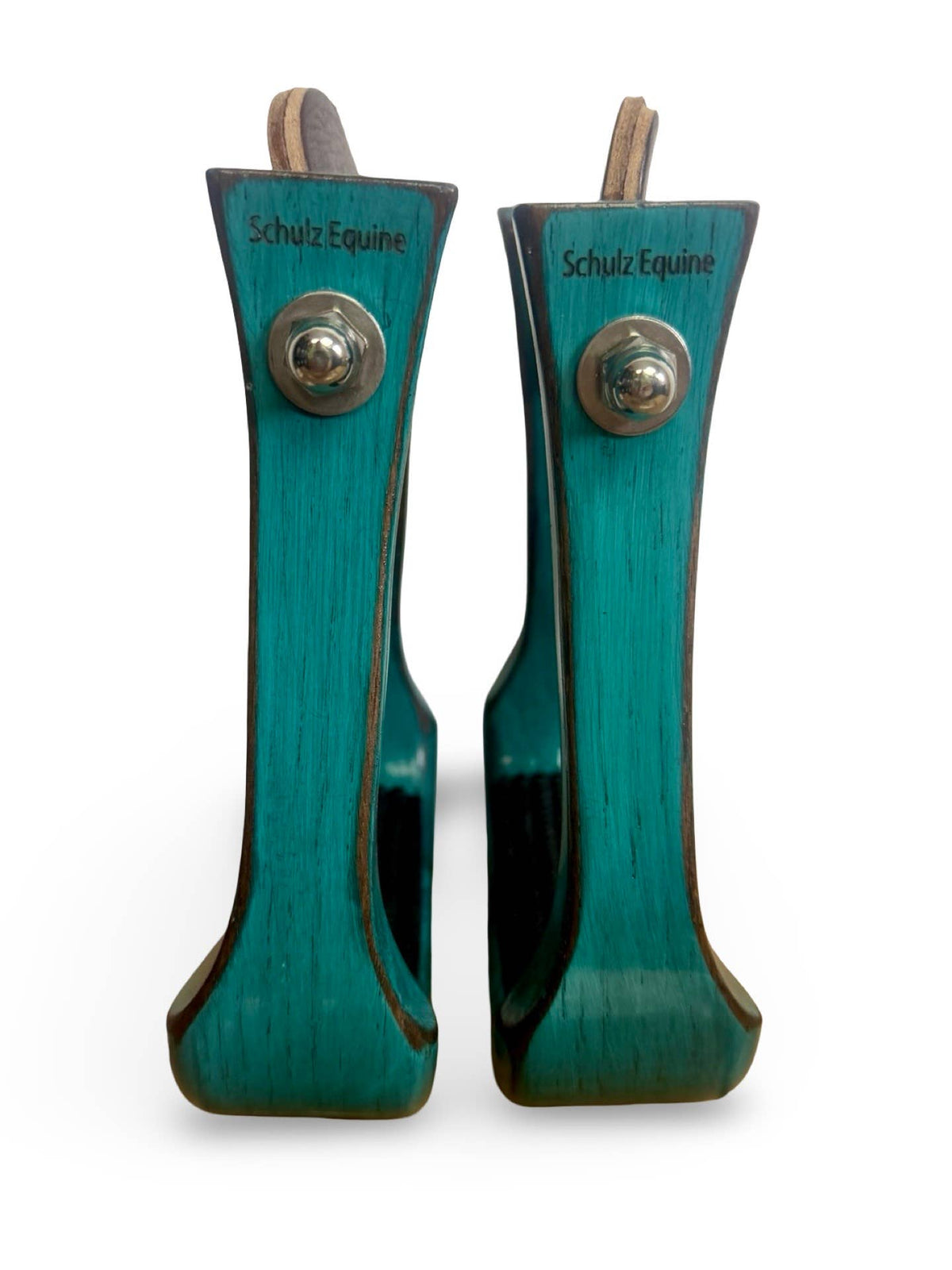 Wooden Stirrups- Turquoise Barrel Racing Style