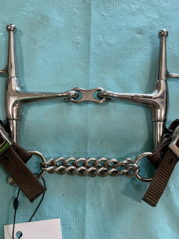 Bit – Metalab Full Cheek Dog Bone with Chain, 5.25" | Used, Very Good