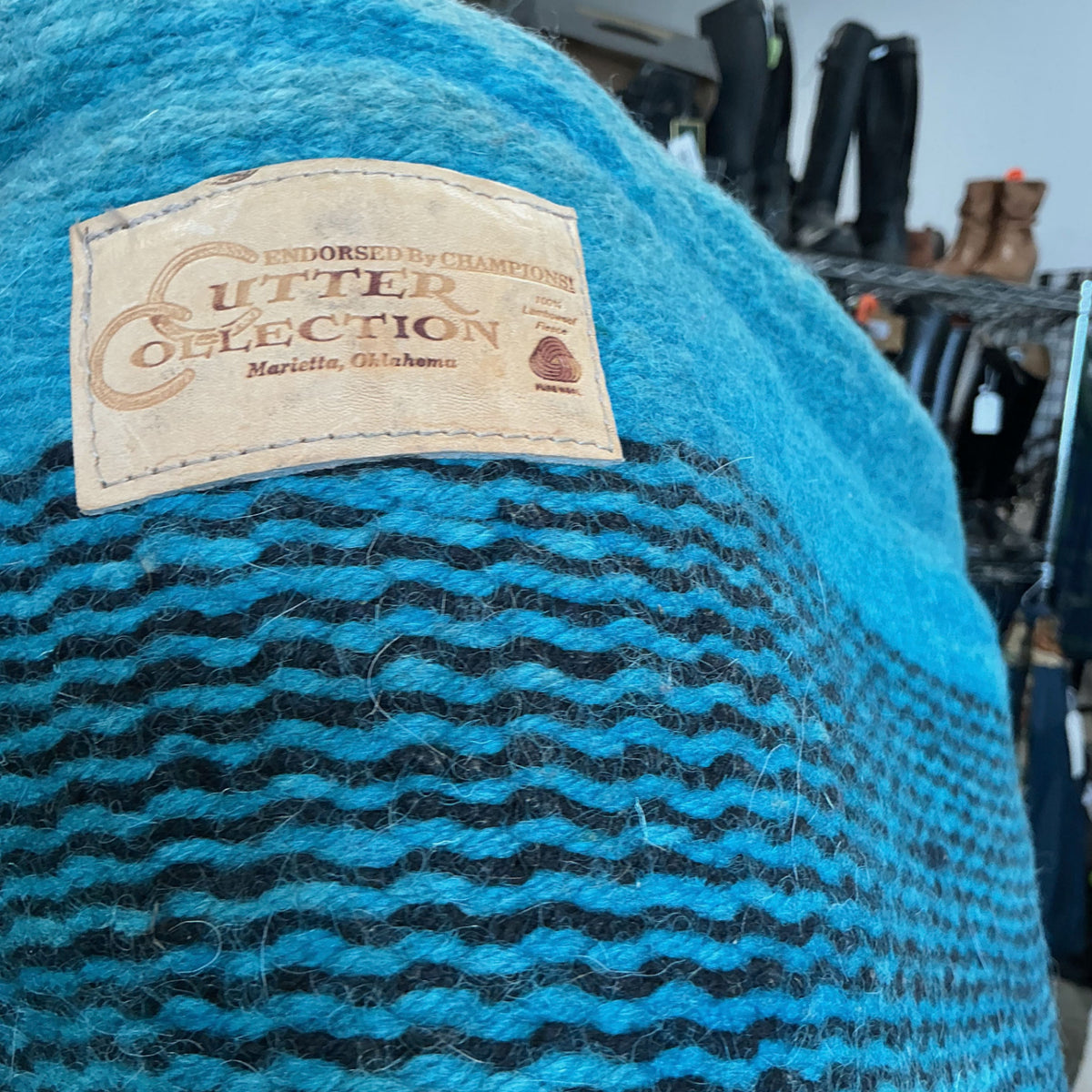 Western Saddle Pad Turquoise 34X36