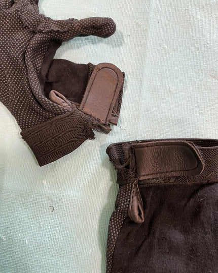 English Riding Gloves *Ripped See Pictures *